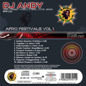 Afro Festivals Vol.1 :: No Mix CD :: Dj Andy